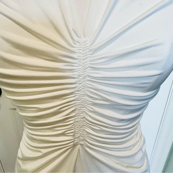 Cache White Ruched Blouse - Picture 12 of 14